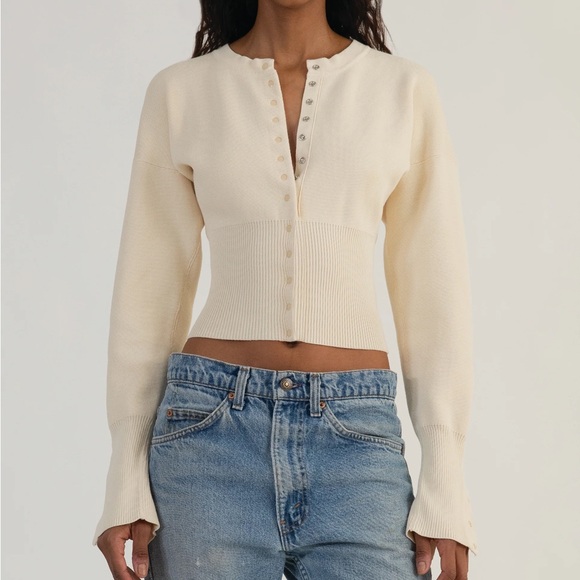 Orseund Iris The Weekend Cardigan in Cream size XS